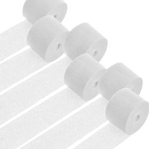 lot 10152 image: cobee Crepe Paper Streamers, 6 Rolls492ft Crinkled Paper Streamer Roll for Paper Crafts Party Streamer Decorations for Birthday Wedding Bachelorette Baby Bridal Shower Christmas New Year(White)
