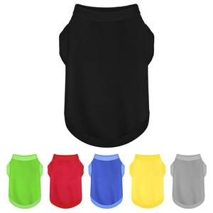 lot 10181 image: Upgrade Your Pupfts Wardrobe Sleek Solid-Colored Dog Shirt Tank Top, Perfect for Small to Medium Dogs, Offering Simple Style and Comfort Black M