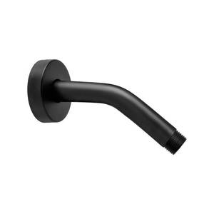 lot 10194 image: Shower Arm with Flange 6 in Shower Extension Extender Pipe 45 Degree Rain Shower Head Extension Wall-Mounted Shower Head Arm for Fixed Shower Head,Matte Black