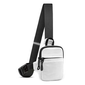 lot 10209 image: LKEX Mini Sling Bag for Men Women, White, Small (5.1in x 1.2in x 7.5in)