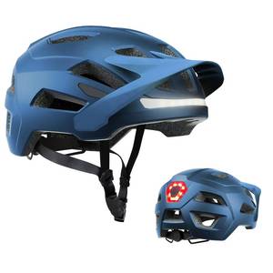 lot 10211 image: Bike Helmet, Helmets for Adults Men, Front and Back LED Lights Safe Certified MTB Road Bicycle Helmet with Adjustable Brim