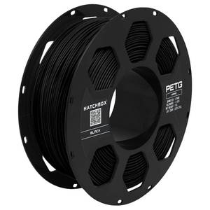 lot 11485 image: HATCHBOX 1.75mm Black High Speed PETG 3D Printer Filament, Dimensional Accuracy - 0.03 mm, 1 kg Spool, Compatible with FDM Printers for Fast, Precise Printing