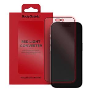 lot 12094 image: BodyGuardz Red Light Converter Screen Protector � Passive Red Light Therapy for Face - Promotes Better Sleep, Healthier Skin, Reduced Eye Strain � 9H Tempered Glass, Easy Install (iPhone 16 Pro Max)