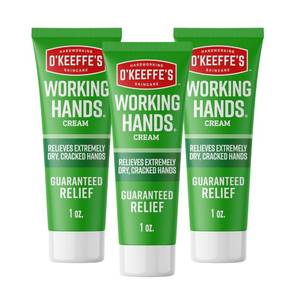lot 12101 image: OftKeeffefts Working Hands Hand Cream for Extreme Dryness - 1 oz Tube (3 Pack) - Repairing Skincare for Cracked, Dry Hands