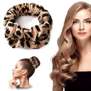 lot 12135 image: Heatless Curling Scrunchie for Women - Silk Hair Tie and Overnight Curls No Heat Hair Roller  Soft Sleep Scrunchies for Long Hair  Lazy Curling Headband and Ponytail Holder