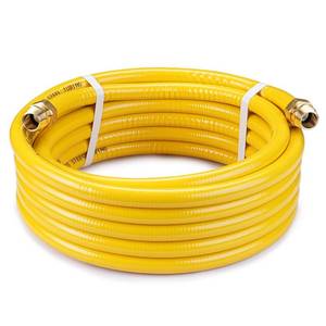 lot 13620 image: 33FT 34in CSST Gas Line Hose, 34 Inch Flexible Line for Natural Gas and Propane, Corrugated Stainless Steel Pipe Kit with 2 Male Adapter Fittings