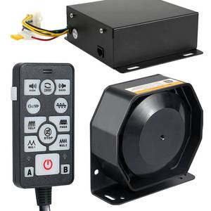 lot 13654 image: BooYu 12V 200W Police Emergency Slim Horn Speaker Siren PA System for Truck Vehicles Firefighter Ambulance Tow UTV ATV Van Car POV RV 120-135dB2 x 10A SwitchesHandheld MicrophoneHands-Free