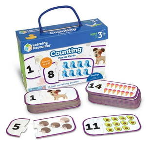 lot 14001 image: Learning Resources Counting Puzzle Cards  Kindergarten Readniness  Self Correcting Puzzles  Ages 4
