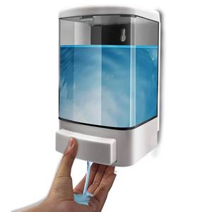 lot 14063 image: Soap Dispenser Wall Mount, 33.8oz1000ml Commercial Manual Soap Dispenser Wall Mounted for Bathroom Kitchen Hotel, Liquid Containers Shampoo Plastic