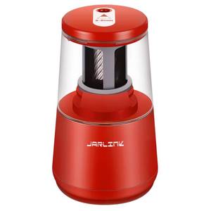 lot 18225 image: JARLINK Electric Pencil Sharpener, Heavy-Duty Helical Blade to Fast Sharpen, Auto Stop for No.2Colored Pencils(6-8mm), AC AdapterBattery Operated in School ClassroomOfficeHome (Red)