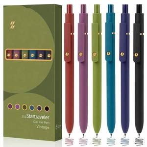 lot 18229 image: FIOVER Colored Pens, 6 Pack Colorful Gel Pens, Quick-Dry 0.7mm Medium Point for Journaling, Note Taking, Doodling, Aesthetic Office School Supplies, Gifts for Women Men(6PCS Vintage Colorful)