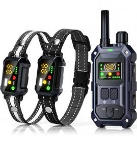 lot 18243 image: BLACKDOG Military Dog Shock Collar 2 Dogs (5-150lbs) - 4200ft Dog Training Collar with Remote, 4 Training Modes, FlashlightandStrobe, 90-Day Battery, IP67 Waterproof Dog E Collar for All Breeds (Blue)