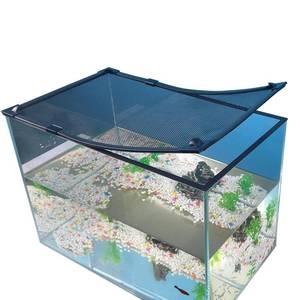 lot 18268 image: RODENET Magnetic Fish Tank Cover Net Aquarium Lid Mesh Top Hood Cut to Any Size Ventilation Transparency Anti-Jumping Aquarium Cover (39inX19in)