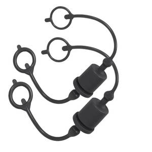 lot 18282 image: 2 Set,12 Tractor Hydraulic Coupler Male Dust Cap and Female Plug Cover,ISO A Hydraulic Quick Disconnects Port Plug Fittings By Signite (Black)