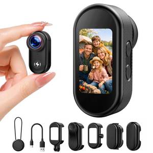 lot 18292 image: 4K Mini Body Camera with 64GB Card, 1.47in Display Wearable POV Camera, Action Camera with Magnetic Mount, One-Button Recording Body Cam, WiFi App Control for Vlogging Motorcycle Travel Security