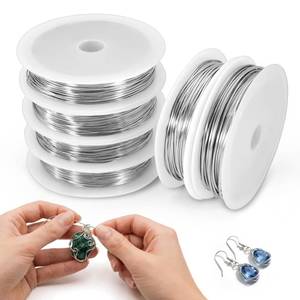 lot 18297 image: 304 Stainless Steel Wire for Jewelry Making,182022242628 Gauge Beading Wire Assortment for Beginners, Thin Craft Wire for Jewelry Wrapping,Necklace,Bead Stringing,DIY Crafts and Floral Projects