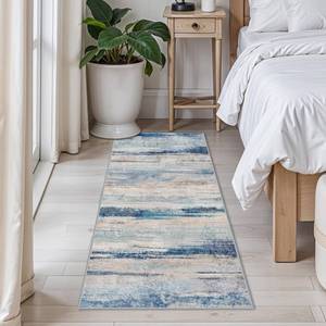 lot 18299 image: Modern Abstract 2x5 Kitchen Runner Rug Ultra Soft Washable Hallway Entryway Carpet Indoor Non Slip Low Plie Floor Mat for Bedroom Laundry Room - Gifts for Newlyweds Household Home Decor 2x5 Blue