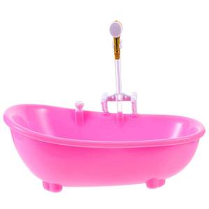 lot 18303 image: Toyvian Toy Bathtub for Dolls, Baby Doll Real Working Bath Set Electric Bathtub with Shower and Faucet Pretend Play Toy Play Water Accessories Fits Most Dolls Up to 12ftft