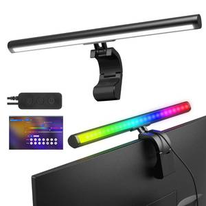 lot 18308 image: Smart Monitor Light Bar with RGB Backlight, Software-Controlled Screen and Music Sync, LED Monitor Lights for Gaming and Work with 16 Million Colors and 18 Modes � 16in