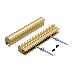 lot 18315 image: 10 Pack Adjustable Cabinet Handles Gold Cabinet Pulls 1in to 4in (25-102mm) Adjustable Hole Centers Brass Drawer Pulls for Kitchen Hardware