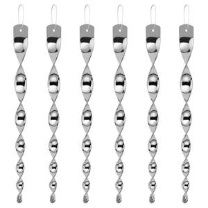 lot 18321 image: Besmon Woodpecker Bird Scare DevicesReflective Scare Rods Control Device to Keep Birds Away from Patio PoolChristmas Reflective Strip Hanging Home as Decoration (6PCS)
