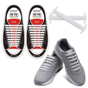 lot 18372 image: HOMAR No Tie Shoelaces for Kids and Adults Stretch Silicone Elastic No Tie Shoe Laces