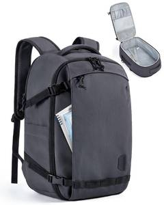 lot 19594 image: BAGSMART Travel Backpack Women, 17.3 Inch Carry On Backpack Flight Approved, TSA Approved Personal Item Travel Bag, Water Resistant Weekender Bag Luggage Daypack, Charcoal