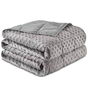 lot 19597 image: Sivio Weighted Blanket for Adults (20lbs, 60inx80in Queen Size), Cooling and Breathable Minky Heavy Blanket for 140-220lbs Men and Women All-Season Sleeping Comfort, Grey