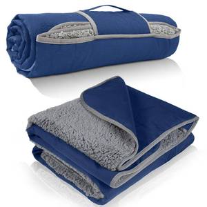 lot 19599 image: Tirrinia Waterproof Outdoor Blanket with Sherpa Lining, Windproof Triple Layers Warm Comfy Foldable for Camping Stadium, Sports, Picnic, Grass, Concert, Pet, Travel, Emergency Car Blanket 51ftftX 59ftft