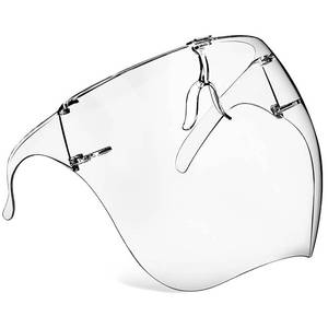 lot 19635 image: Face Shield with Glasses 4 Pack, Anti -Fog Clear Face Mask Full Face Protection Splash Guard Reusable Breathable See Through Goggles Plastic Working Face Shields Nail Art Tools for Nail Artists