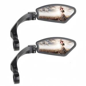 lot 20008 image: 2 Pack Adjustable Handlebar Bike Mirror,Universal Fit Rearview Bicycle Mirrors,Scratch Resistant Glass Lens,360° Rotatable Safety E-bikes Rear View Mirrors,Compatible with Mountain Bikes,Road Bikes