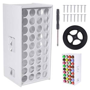 lot 20033 image: GLOBLELAND 72 Holes 360° Spining Craft Paint Organizer for 2oz Craft Paints Spining Color Storage Containers Display Painting Tower Storage Stand Desk Organizer
