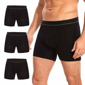 lot 20045 image: ShieldEase Washable Incontinence Boxer Briefs for Men - Cotton Urinary Leakproof Underwear with Fly, Enhanced Front and Rear Protection 150 ml Absorbency (XL, 3 Pack, Black)