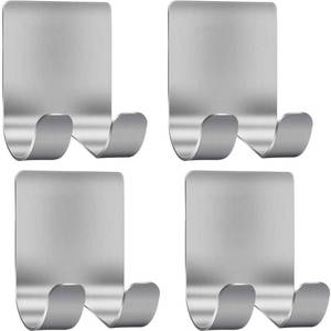 lot 20046 image: Deluxe Razor Holder for Shower-Hook Hanger Stand(2 Pack)Adhesive Stainless Steel Heavy Duty Utility Storage Hook,Shower Hook for Razor Bathroom Kitchen Organizer for Shaver Plug Robe Towel Loofah Coat