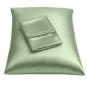 lot 20473 image: BLISSFORD Satin Pillowcase with Zipper, for Hair and Skin Care, Feels Soft and Cool Like a Silk Pillowcase, Satin Pillow Cases 2 Pack, Slik Pillow Cover, Sage Green -King Size -Set of 2