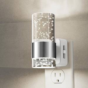 lot 20493 image: L LOHAS LED Night Light, Plug in Night Light with Auto Light Sensor, Brightness Adjustable with Daylight White 5000K, Wall Sconce-Style Design Nightlight for Bathroom, Hallway, Enterway