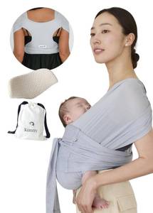 lot 20500 image: Konny Baby Carrier Flex AirMesh with Head Support - Adjustable, Easy to Wear, Hands-Free Breathable Baby Wrap Sling, Perfect for Newborn Babies Essentials up to 44 lbs (XS-XL) -Pale Blue