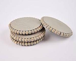 lot 2477 image: Six wooden coasters