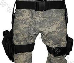 lot 4160 image: 3 pc Drop Leg Gun Holster W 3 Magazine Pouches Pistol Pouch TacticalAirsoft