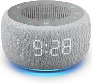 lot 10088 image: Buffbee Alarm Clock with Sound Machine for Bedrooms  2-in-1 White Noise Machine for Sleep, Gentle Wake-Up with Soft Alarm Sounds, Ambient Night Light, Plug-in, Sleep Better, Wake Gently