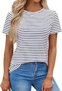 lot 12123 image: Lily Coco Clothing Womenfts Striped T-Shirt Size L