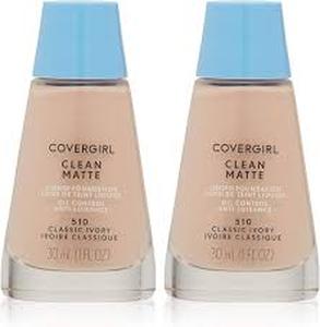 lot 14073 image: CoverGirl 30mL Clean Matte Liquid Foundation Set of 2