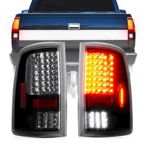 lot 1144 image: LED Tail Light Assembly  3rd Brake Light Fit for Dodge Ram 1500 2500 3500 2009-2018, Fit for Dodge Ram 1500 Classic 2019 Factory Halogen Model Taillights and High Mount Stop Light, Clear Lens-3PCS