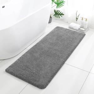 lot 1161 image: Kildoss Gray Bathroom Rugs Runner 24x60 - Long Large Bath Mat, Soft Non Slip Absorbent Microfiber Bathroom Rug, Washable Plush Floor Mat - Perfect for Bedside, Kitchen or Vanity Area