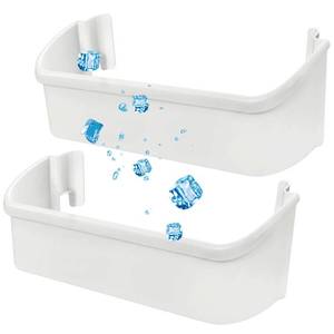 lot 1169 image: UPGRADED 2 Pack 240323001 Refrigerator Door Bin Shelf Compatible with Frigidaire & Kenmore Refrigerator Bottom 2 Shelves, Replace PS429724, AP2115741, 240323007, 240323000