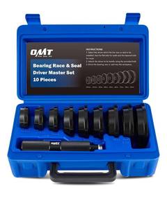 lot 1184 image: Orion Motor Tech Bearing Press Kit, 10pc Bearing Race and Seal Driver Set with Seal Driver and 9 Bearing Adapters, Seal Installer Bearing Driver Kit for Bearing Installation, with Blue Case