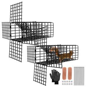lot 1192 image: Lettry 2 Packs One Way Squirrel Door, 3x3x9 Black Wildlife Exclusion Device, Humane One Way Exit for Attic, Soffit, Chimneys & Vents, Stainless Steel Easy Install with Hardware