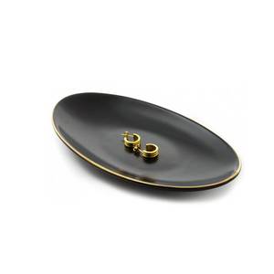 lot 2081 image: HANKOR Ceramic Key Bowl for Entryway Table, 7 x 4 Key Dish Tray Catch All Bowl, Small Decorative Bowl for Key Jewelry Ring, Black