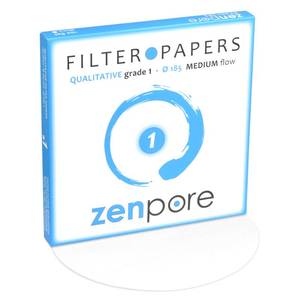 lot 2090 image: Filter Paper 18.5 cm Lab Qualitative Filter Paper for Chemistry, Standard Qualitative Grade 1-Medium Flow 185 mm(100 Discs)