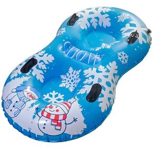 lot 2091 image: DIMAR GARDEN 47 Snow Tube Inflatable Snow Sled with Heavy Duty PVC and Handles, Graffiti Black black not blue